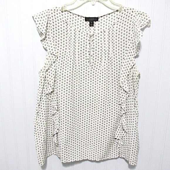 J.CREW Sleeveless Ruffled Silk Top, Size 10 - Picture 10 of 10